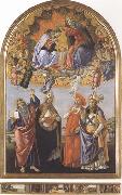 Coronation of the Virgin,with Sts john the Evangelist,Augustine,Jerome and Eligius or San Marco Altarpiece
